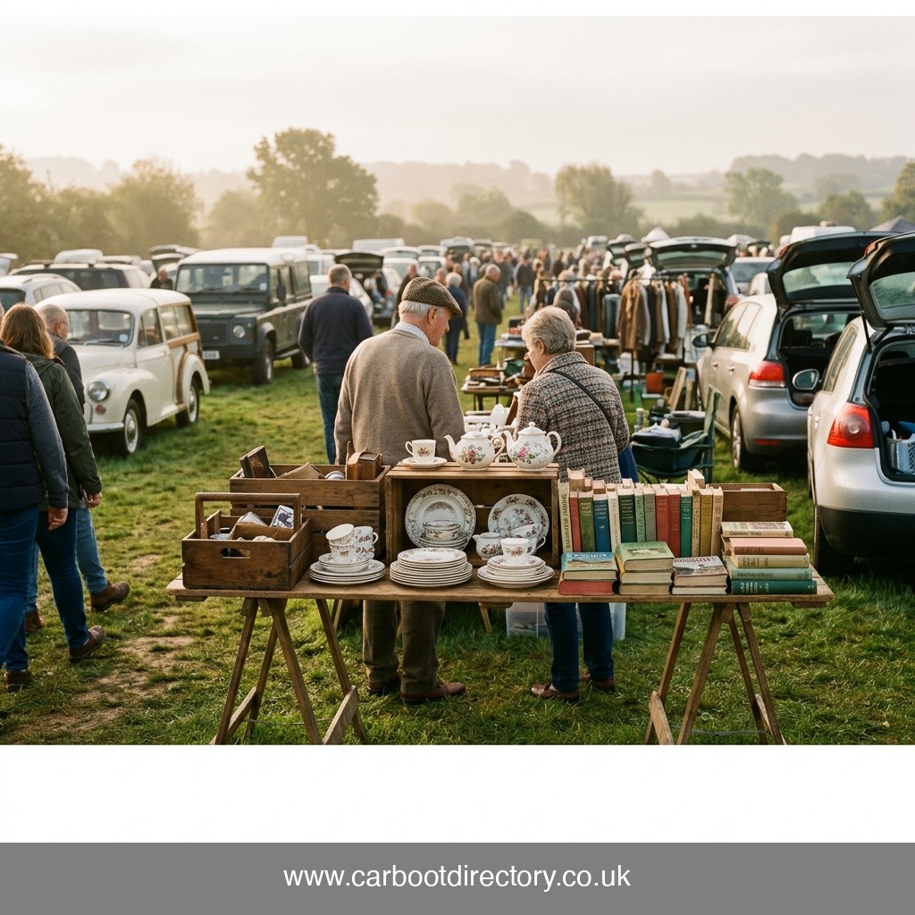 A Traditional Car Boot Sale Table Setup
